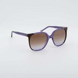 Carolina Herrera CH 0062/S 0E53 QR Sunglasses Violet Square Frame, Brown Lenses